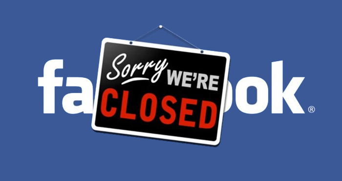 Facebook: sorry were CLOSED