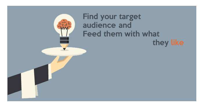 Find your target audience and feed them with what they like
